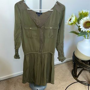 Olive green dress with pockets from American Eagle